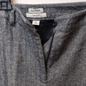 L.L. Bean Herringbone Patterned Trousers